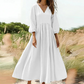 💕Nuovo arrivo: SCONTO DEL 50%👗Abito lungo da donna con scollo a V e pieghe