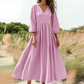 💕Nuovo arrivo: SCONTO DEL 50%👗Abito lungo da donna con scollo a V e pieghe