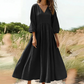 💕Nuovo arrivo: SCONTO DEL 50%👗Abito lungo da donna con scollo a V e pieghe