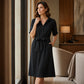 Abito a camicia da donna con maniche a 3/4 e cintura