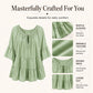 👚 Elegante top con volant – Maniche a 3/4, linea fluida e morbido misto cotone – Per un look chic e disinvolto – Solo oggi -50%!