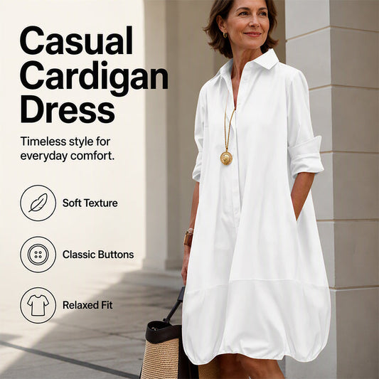 Abito camicia casual da donna con bottoni