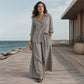 Set composto da camicia a maniche lunghe e pantaloni larghi da donna