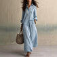 Set composto da camicia a maniche lunghe e pantaloni larghi da donna
