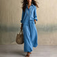 Set composto da camicia a maniche lunghe e pantaloni larghi da donna