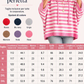 Maglione con cappuccio a righe dal look casual da donna