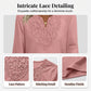 ☀️👚Consiglio del giorno – Camicetta con scollo a V e bordi in pizzo – tessuto traspirante e linea che valorizza la figura, perfetta sia per il lavoro che per il weekend 🌿