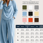 Set da donna composto da top casual con collo a cappuccio e pantaloni a gamba larga
