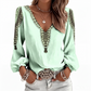 Maglia da donna con scollo a V e maniche lunghe con stampa 3D