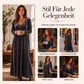 Elegante maxiabito da donna con maniche lunghe