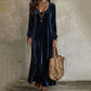 Elegante maxiabito da donna con maniche lunghe