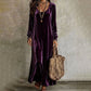 Elegante maxiabito da donna con maniche lunghe