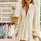 👗💖Best seller – Sconto del 50%！🍁Top da donna a maniche lunghe con volant