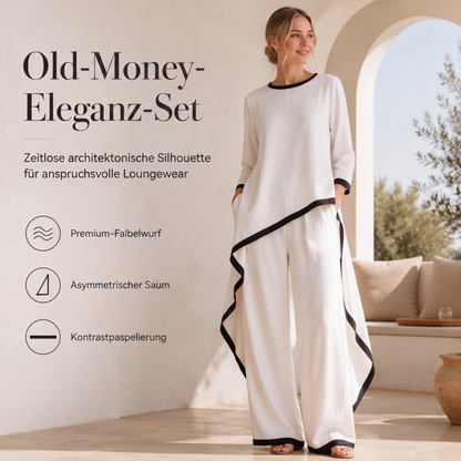Completo a due pezzi da donna: tunica casual e pantaloni a gamba larga