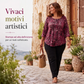 Camicetta da donna taglie forti con motivo cachemire