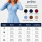 Elegante abito midi da donna con scollo a V
