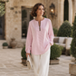 🌸 Top a maniche lunghe a righe con cerniera – Tessuto leggero, taglio comodo e versatile da abbinare – Ideale per la stagione di transizione e i momenti di relax, spedizione gratuita