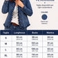 Giacca in denim con volant e doppia abbottonatura da donna