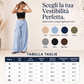 Pantaloni da donna con avvolgimento irregolare e gambe larghe