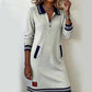 🌸Offerta: sconto del 50%💖Abito da donna alla moda con colletto e maniche lunghe