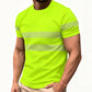 T-shirt a righe con blocchi di colore per uomo