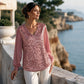 💎 Offerta esclusiva 👚 Top da donna con scollo a V e paillettes – Aspetto glamour ed elegante