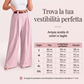 Eleganti pantaloni larghi a vita alta per donna