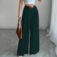Eleganti pantaloni larghi a vita alta per donna