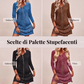 🎉Abito corto da donna a maniche lunghe con zip e stampa, stampa alla moda con dettaglio zip funzionale per un look chic