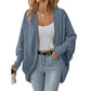 Cardigan da donna a taglio comodo con design a maniche a pipistrello