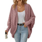 Cardigan da donna a taglio comodo con design a maniche a pipistrello