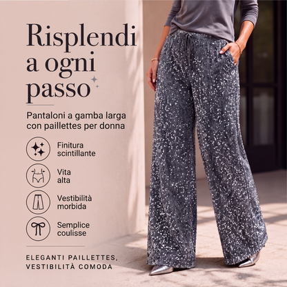 Pantaloni da donna dal taglio dritto con fascia elastica in vita