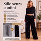 Pantaloni da donna dal taglio dritto con fascia elastica in vita