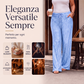 Pantaloni da donna dal taglio dritto con fascia elastica in vita