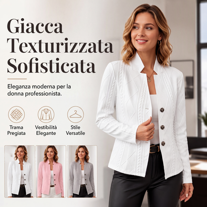 Blazer da donna testurizzato con bottoni
