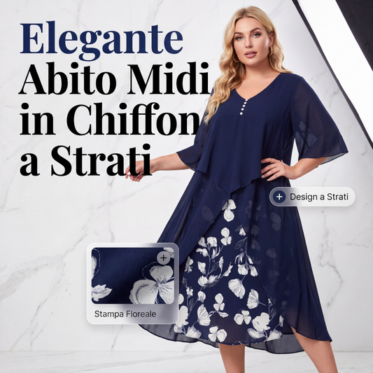 Abito da donna casual con taglio ampio e stampa floreale