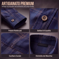 Camicia casual a quadri a maniche lunghe da uomo