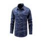 Camicia casual a quadri a maniche lunghe da uomo
