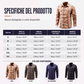 Camicia casual a quadri a maniche lunghe da uomo