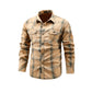 Camicia casual a quadri a maniche lunghe da uomo