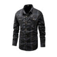 Camicia casual a quadri a maniche lunghe da uomo