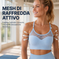 Reggiseno sportivo push-up da donna in rete a trama cava