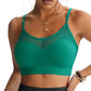 Reggiseno sportivo push-up da donna in rete a trama cava
