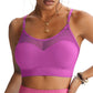 Reggiseno sportivo push-up da donna in rete a trama cava