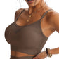 Reggiseno sportivo push-up da donna in rete a trama cava