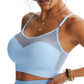 Reggiseno sportivo push-up da donna in rete a trama cava