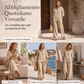 Completo donna: camicia casual e pantaloni a gamba larga fluidi