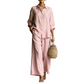 Completo donna: camicia casual e pantaloni a gamba larga fluidi