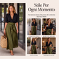 Completo da donna con camicia elegante e gonna con cintura