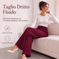 Pantaloni eleganti a vita alta e gamba larga per donna